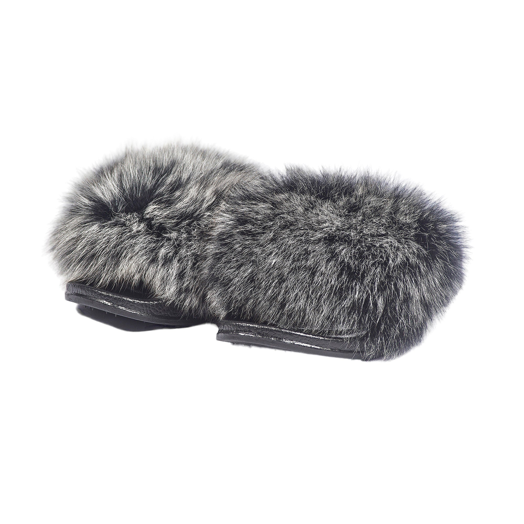 FOX GREY FUR BALL SLIDES