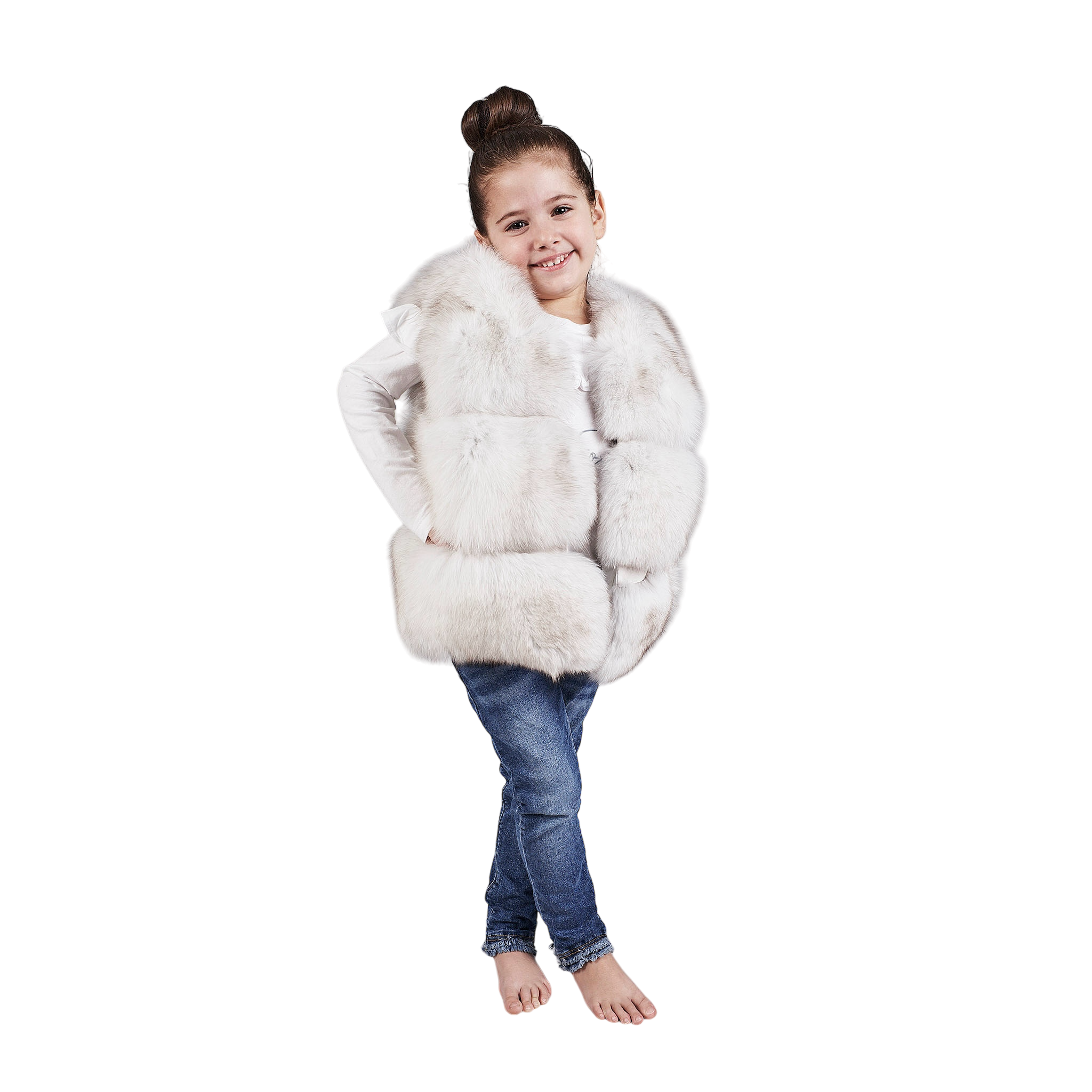 MINI CLASSIC CROPPED FOX FUR GILET