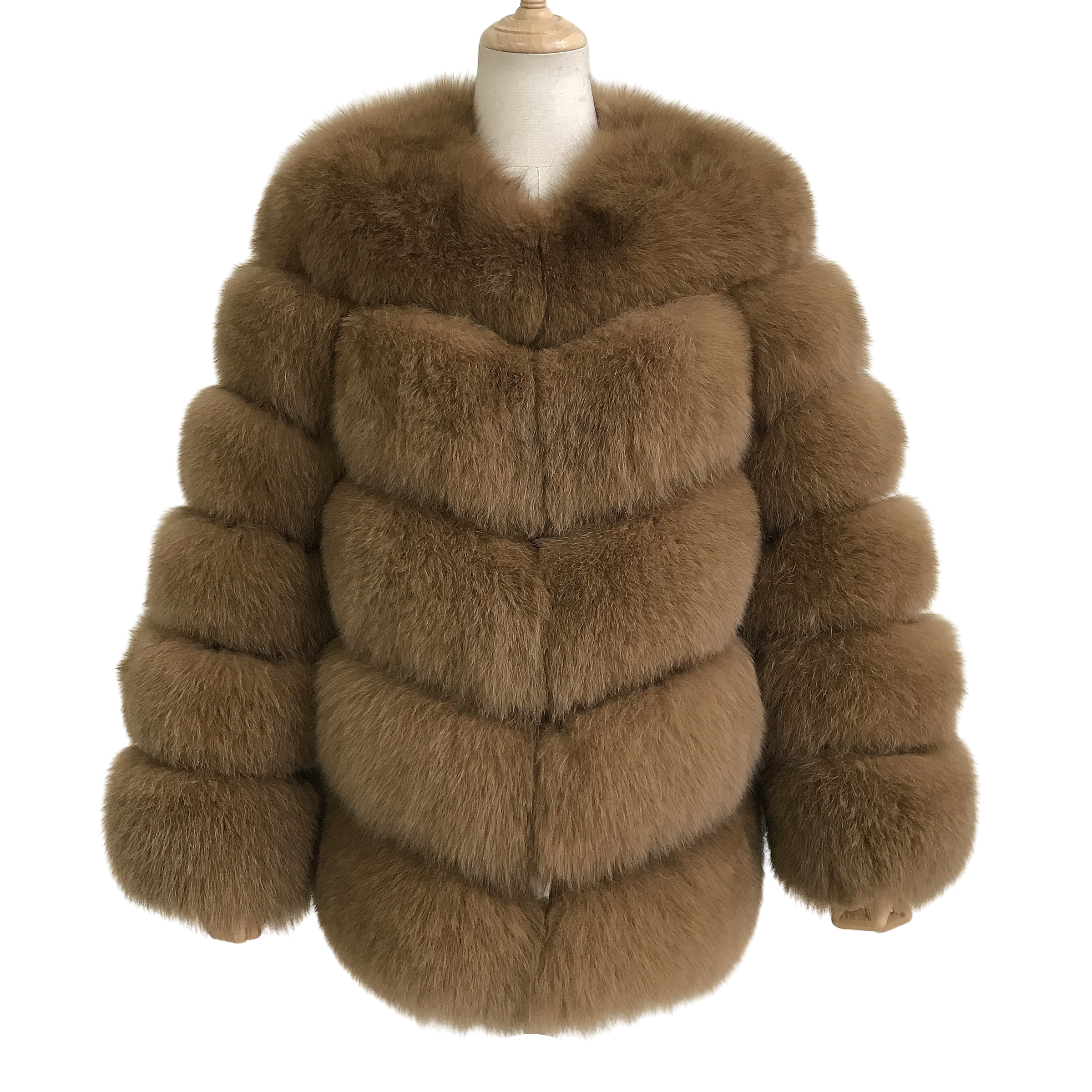 BRONX MID-LONG FOX FUR COAT